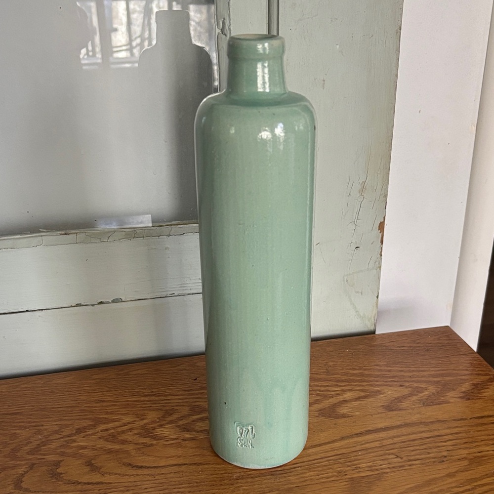 Antique Stamped Stoneware Bottle